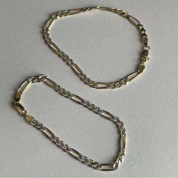 Vintage Milor Sterling silver & Gold Cuban Chainlink Bracelet Bundle Italy - Picture 11 of 14